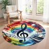Music Round Floor Mat Design for Kitchen Dormitory Entryway Decorate room Antislip Round Carpet Decorate Offices Wedding Party Gift