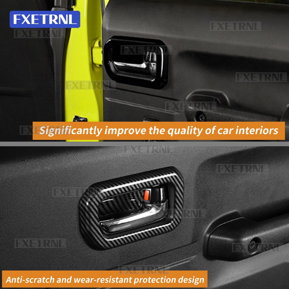 For Suzuki Jimny 3/5-Doors Nomade 2018-2025 Car Inner Door Handle Cover Trim Auto Handle Frame Protector Interior Accessories
