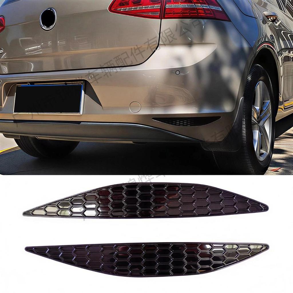 Совместимо с Golf 7-7.5 (2013-2019) Ретрофит декоративной накладки заднего бампера "соты", замена декоративной накладки отражателя.