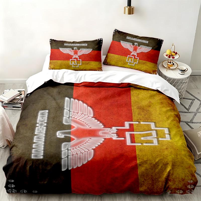 Rammstein 3pc set Perfect for bedroom use Comfortable bedding set includes a duvet cover and two pillowcases Ideal birthday or Christmas gift