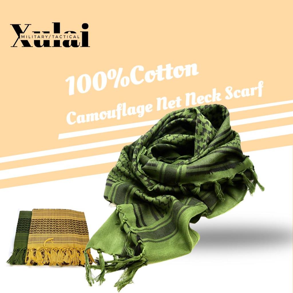 Cotton Camouflage Net Scarf Polyester