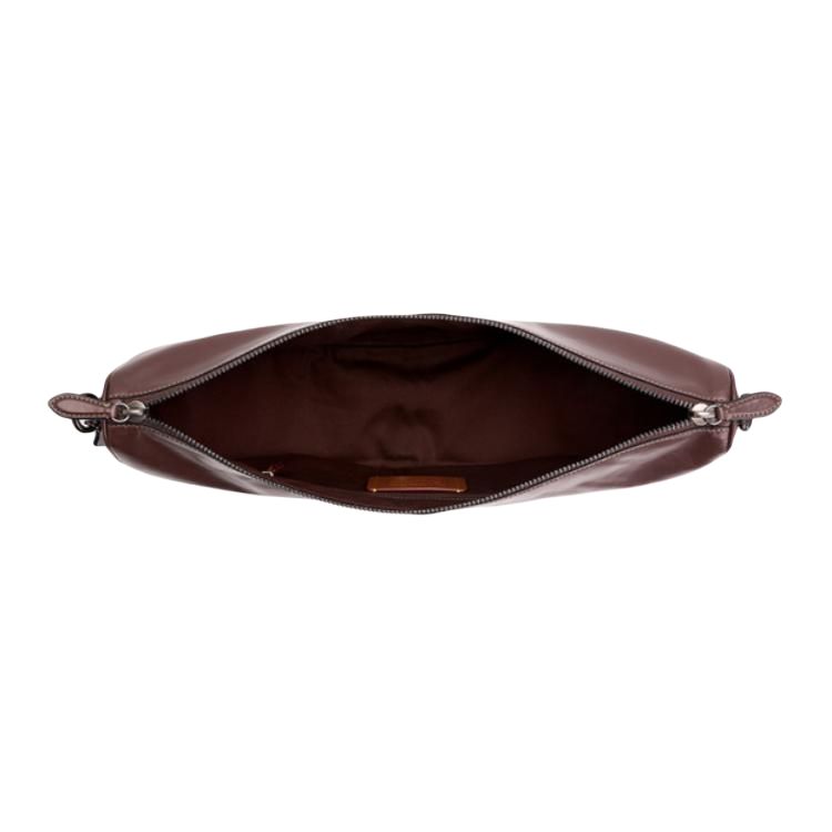 Coach Сумка через плечо Hall Soft 45 с застежкой-молнией сверху, из кожи, большая женская сумка, кленово-коричневая CAH86-MPL
