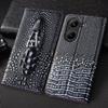 Ретро Чехол-книжка из натуральной кожи с головой крокодила для Redmi Turbo 3 4 Pro 8 8A 9 9A 9C 10 10C 12 12C 13C 14C 15 15C Чехлы
