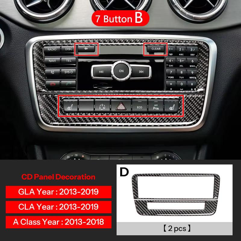 For Mercedes Benz A Class W176 GLA X156 CLA Accessories Car Interior Air Conditioning CD Console Panel Cover Trim Car Styling