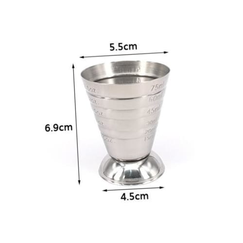 LABRIMP Мерный стаканчик для джиггера, 75 мл, из цельной нержавеющей стали