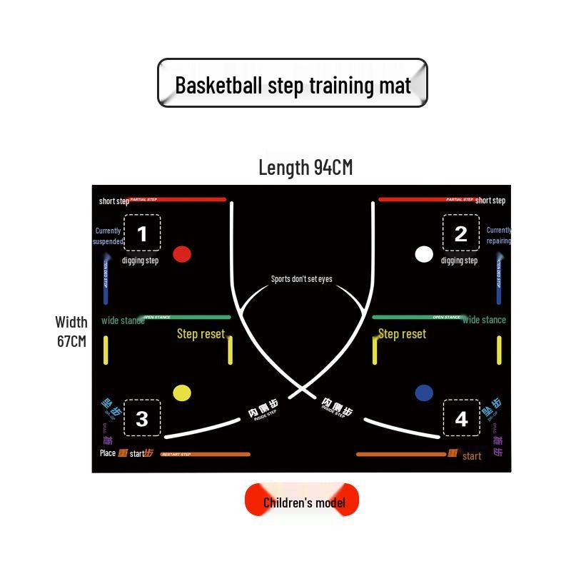 Нескользящий очень большой толстый шумопоглощающий тренировочный коврик для баскетбола – Отличный отскок и гибкая работа ног резиновый коврик