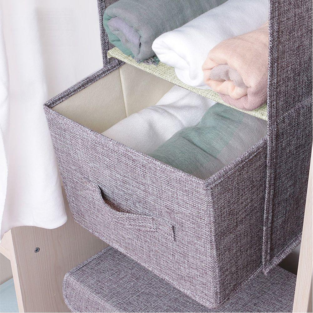 Cotton Hanging Storage Pouch Space Saver Clothes Organizer for Household Closet Container