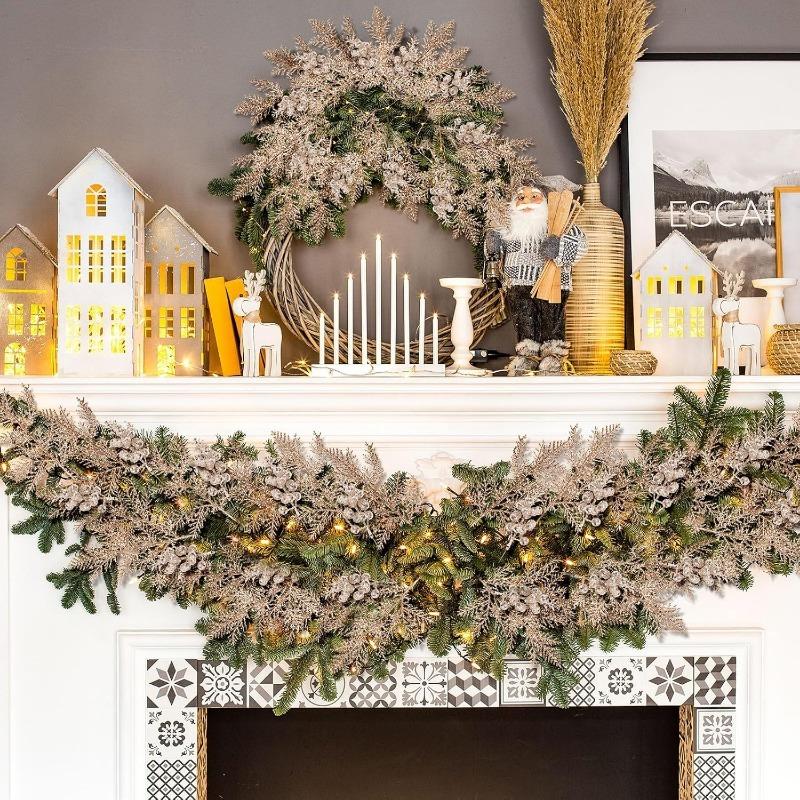 Christmas Tree Hanging Decor Set of 10 Artificial Glitter Berries for DIY Wreath Bouquets Home Flower Arrangements and Gift Accessories
