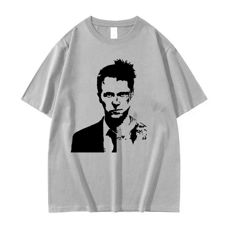 Винтажная футболка с принтом Fight Club, унисекс, высокое качество, модная хлопковая футболка, летняя повседневная, оверсайз, стритвир