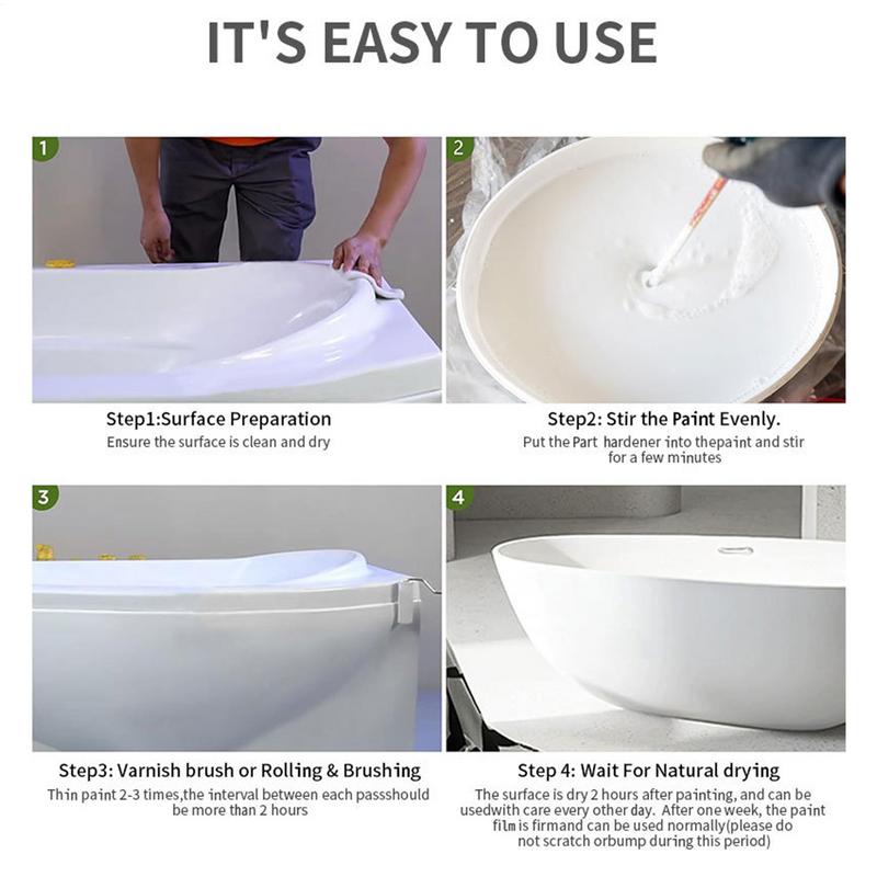 Набор краски для плитки в ванной 500 г на водной основе быстросохнущий набор для реставрации ванны набор для маскировки ванны на водной основе для ванн раковин