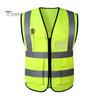 Рабочий жилет для мужчин и женщин, светоотражающий жилет с V-образным вырезом, без рукавов, на молнии, дышащий ночной защитный жилет