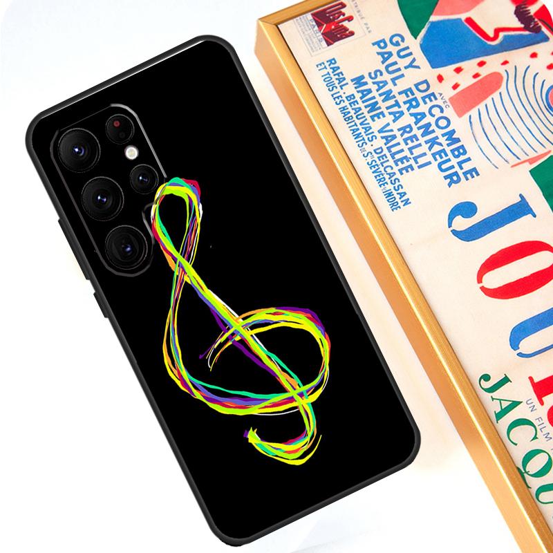 Чехол Музыкальная нота Скрипичный ключ для Samsung Galaxy S24 S23 Ultra S22 Note 20 Note 10 Plus S8 S9 S10 S21 S20 FE