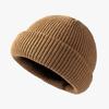 Embroidery Solid Color Acrylic Knitted Hat, Autumn And Winter Warm And Cold Board Wool Hat
