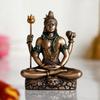 Brown Resin Meditating Lord Shiva Statue | Lord Shiva Idol for Home Decor Pooja Room Office Car Dashboard | Shiv Idol Gift for Maha Shivratri Birthday