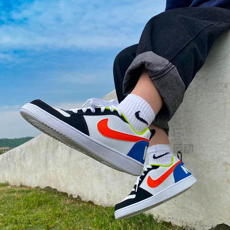 Nike Кроссовки Court Borough Low GS 'Черный Оранжевый Синий' DV9113-181