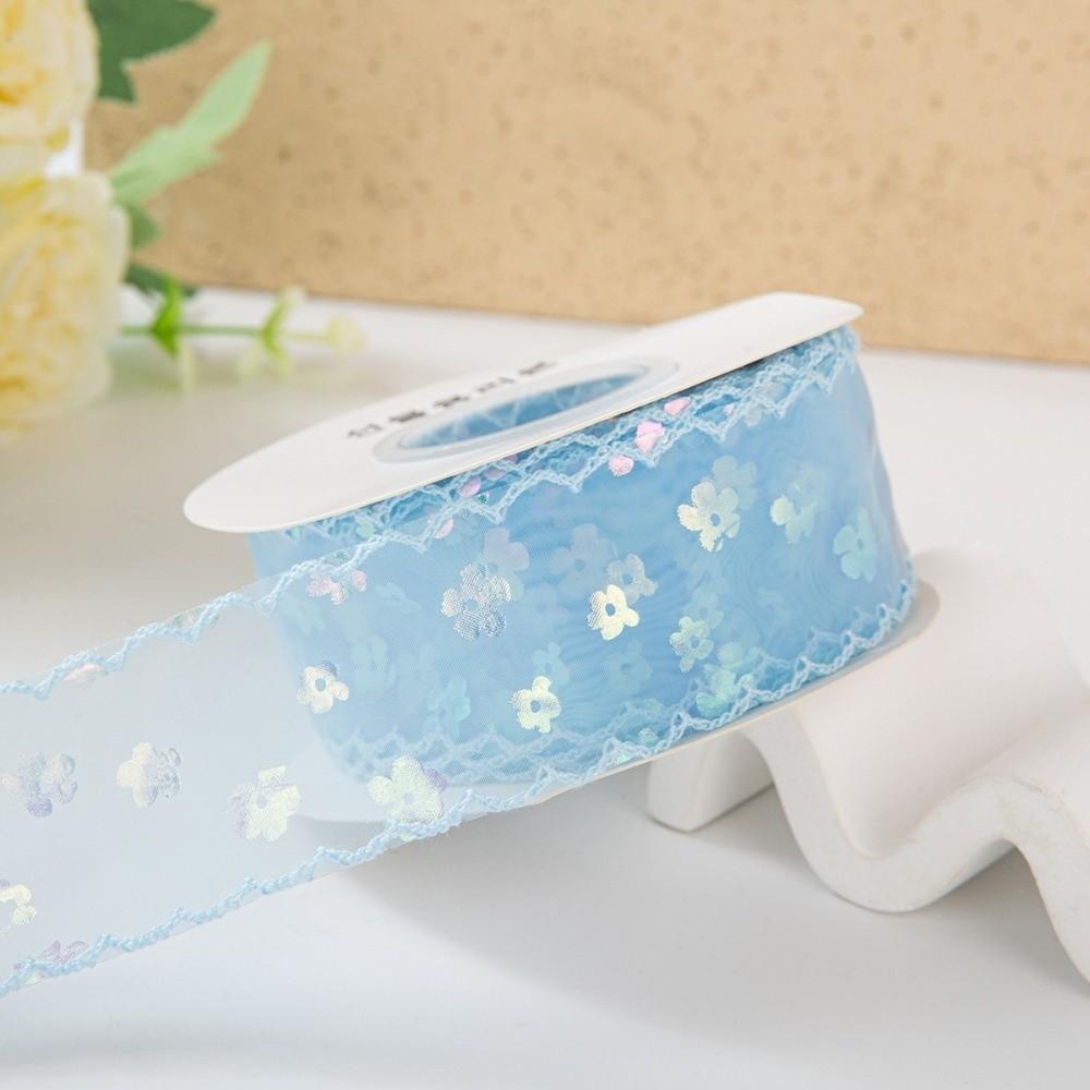 Sequin Snow Gauze Fabric Ribbons Stripe Pattern DIY Ribbons New Satin Ribbons Gift Wrapping
