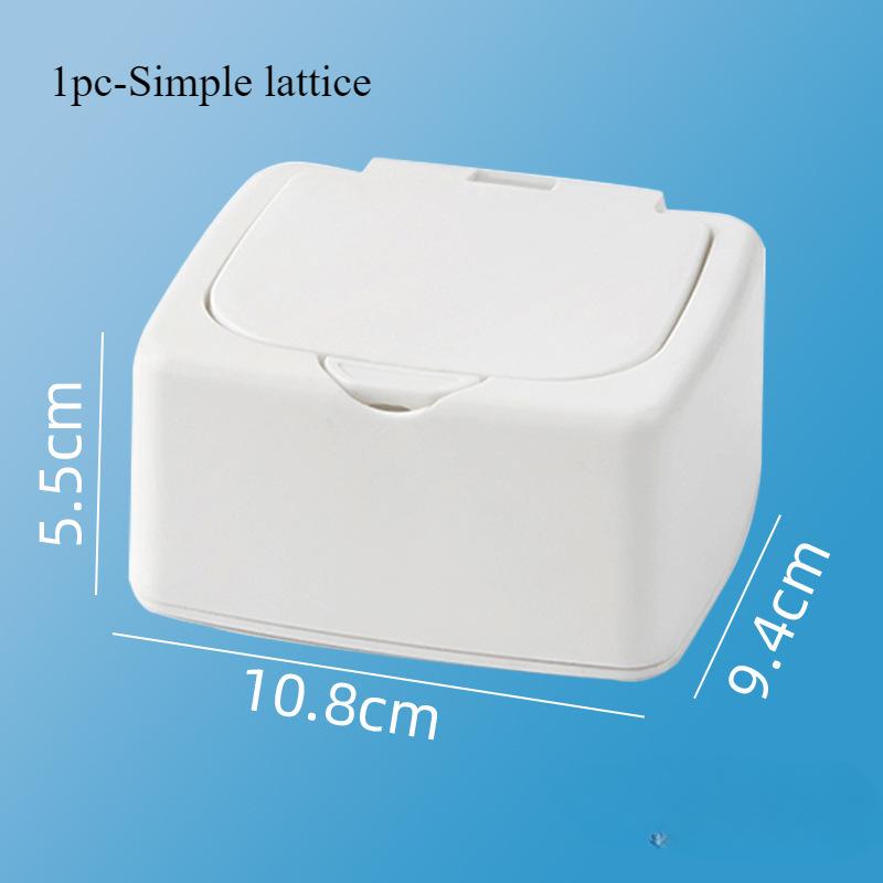 Storage Box Organizer Desktop Storage Box Mini Pop-up Cotton Swab with Lid Cosmetic Cotton Plastic Dustproof