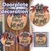Wooden Door Sign Door Hanging Decorations Home Wall Wreath Decorations
