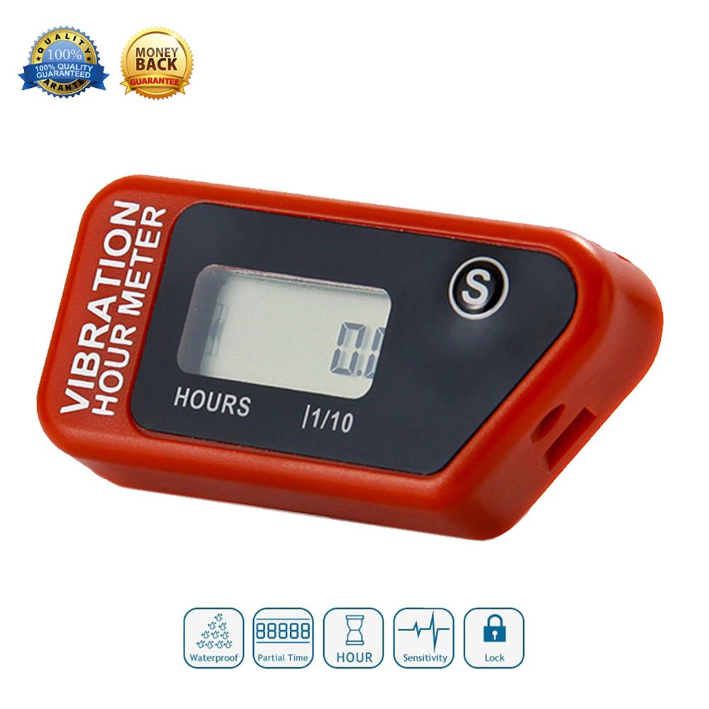Digital Wireless Vibration Hour Meter For Chainsaw Pit Bike Dirt Quad Bicycle Lawn Mower Snowmobile ATV Marine Motorcycle Jet