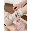 Female Autumn and Winter Thickened Warm Cartoon Cute Tube Cotton Socks