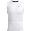 Under Armour Mens HeatGear® Sleeveless Solid Slim Fit Sports Moisture-Wicking Breathable Tank Top Men Tops White 1361522-101