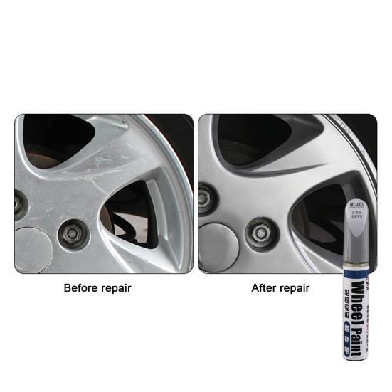 Car Rim Touch-Up Paint Wheel Touch-Up Pen Kit Super Adhesion Waterproof Compact Size Portable