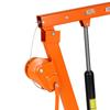 Truck Crane, 907.2 kg Manual Pickup Truck Crane Truck-Mounted with Hand Winch & 12T Hydraulic Jack, 360° Rotating Telescopic Boom, Foldable Truck Bed