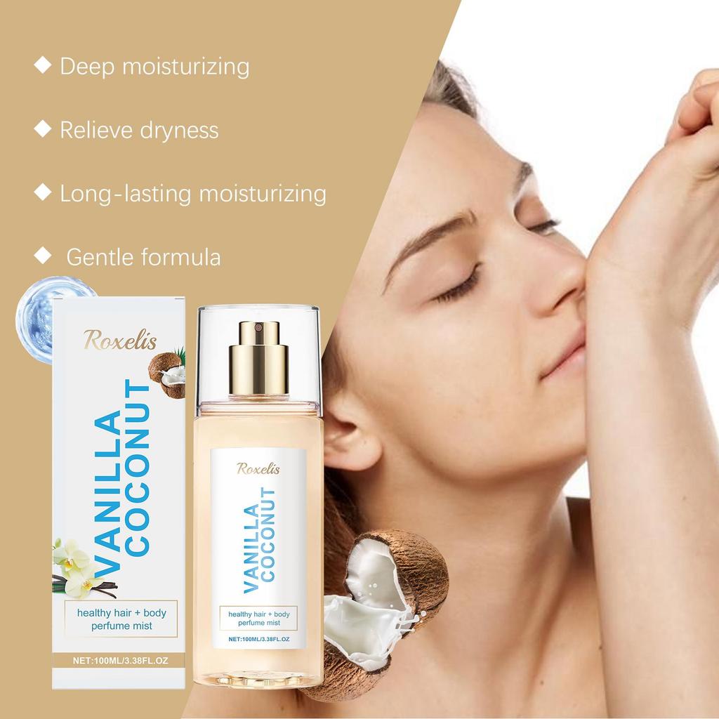 Ваниль Кокос Спрей для тела-Стойкий, освежающий и романтичный портативный парфюм