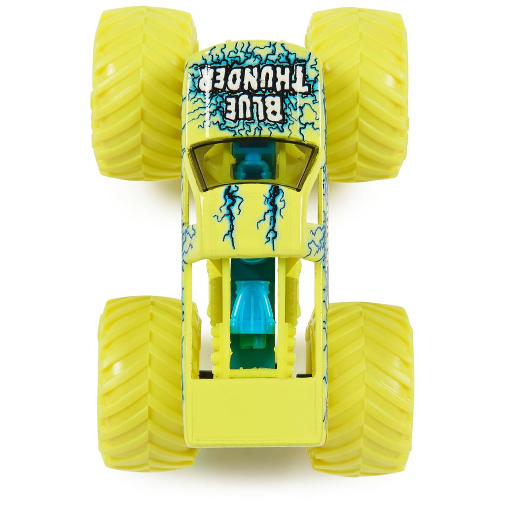 Monster Jam, Официальный монстр-трак Blue Thunder, Литая машина, 1:Масштаб 64, Детская игрушка для мальчиков 3+