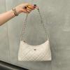 Bag Women's New Shoulder Bag, Leather Small Fragrant Elegant Chain Bag, Light Luxury Crossbody Armpit Bag