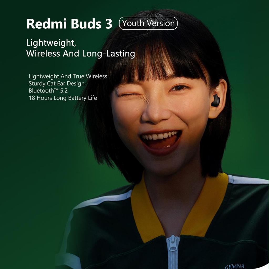 Наушники Xiaomi Redmi Buds 3 Youth Edition IP54 Водонепроницаемые Bluetooth 5.2 Наушники-вкладыши TWS True Беспроводная сенсорная гарнитура