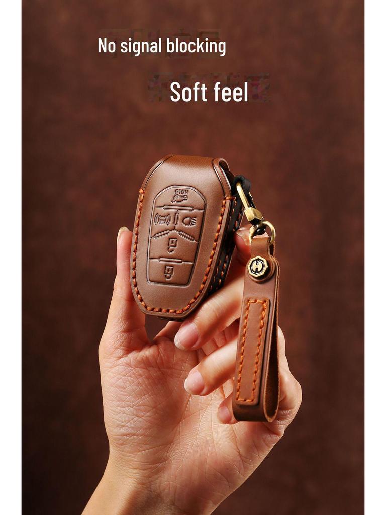 Чехол для защиты ключа Ssangyong из натуральной кожи - Ручная работа из высококачественной коровьей кожи