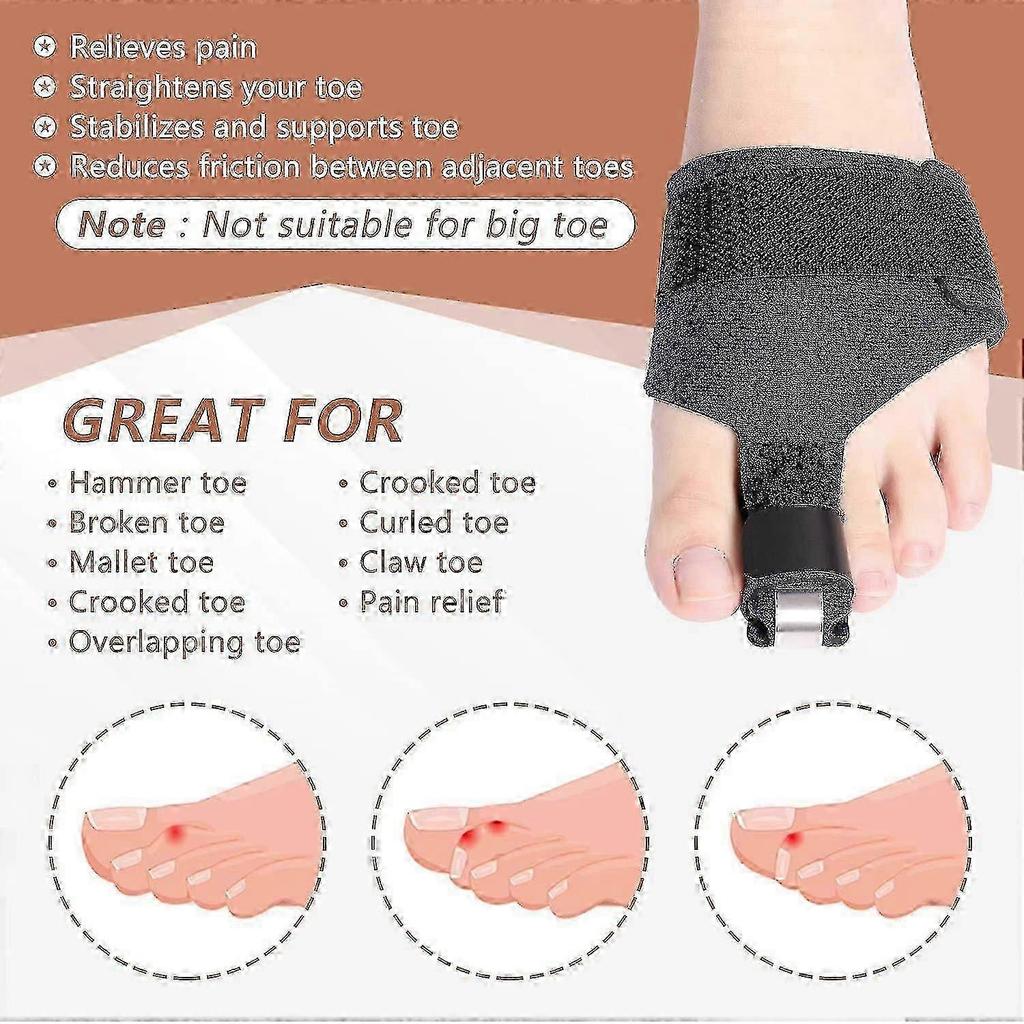 Toe Splint Toe Straightener Hammer Toe Corrector For Women Men,toe Brace Support For Broken Toe, Crooked Toe, Claw Toe