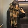 Autumn And Winter  Thickened Scarf Double-Sided Versatile Scarf Women'S Plaid Square Scarf Shawl Women'S Scarf