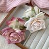Cloth Rose Hair Clip Peony Flower Large Shark Clip Cute Flower Hair Claw  Girl