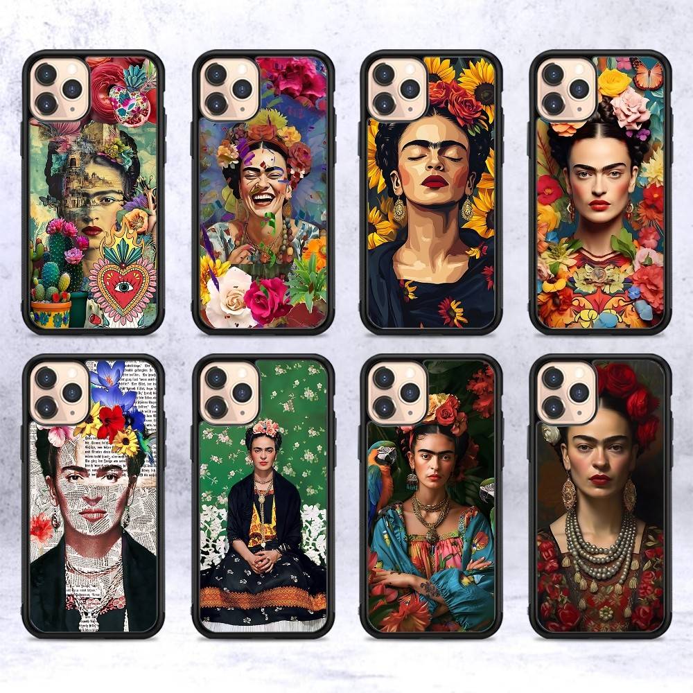 Модный Чехол для Телефона F-Frida K-KahlosS Для Iphone 11 12 13 14 15 16 17 Pro Max Plus Жесткий PC+TPU Задняя Крышка