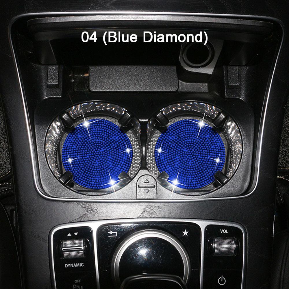 Универсальный нескользящий силиконовый подстаканник, вставка, блестящая автомобильная циркониевая подставка для подстаканника, аксессуары для салона автомобиля