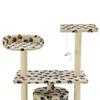 VidaXL Cat Tree with Sisal Scratching Post 95 Cm Beige Paw Print 170515