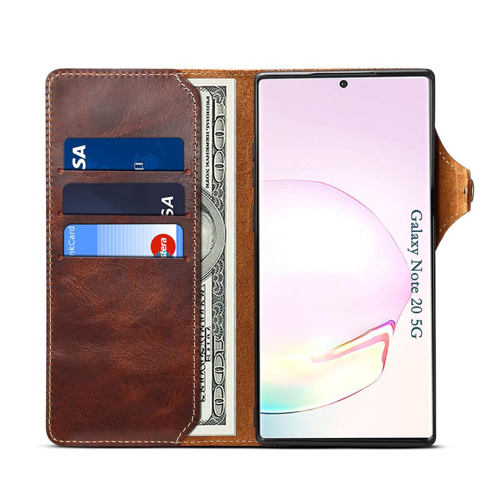 Применимо к Samsung Note2020Ultra кошелек для карт первый слой коровья кожа чехол для мобильного телефона кожаный чехол для мобильного телефона противоударный