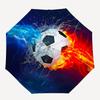 1pc Soccer Ball, Fire Automatic Open/Close Umbrella with One-Touch Button, Compact Folding Canopy, Sturdy 8-Rib Windproof Design S48