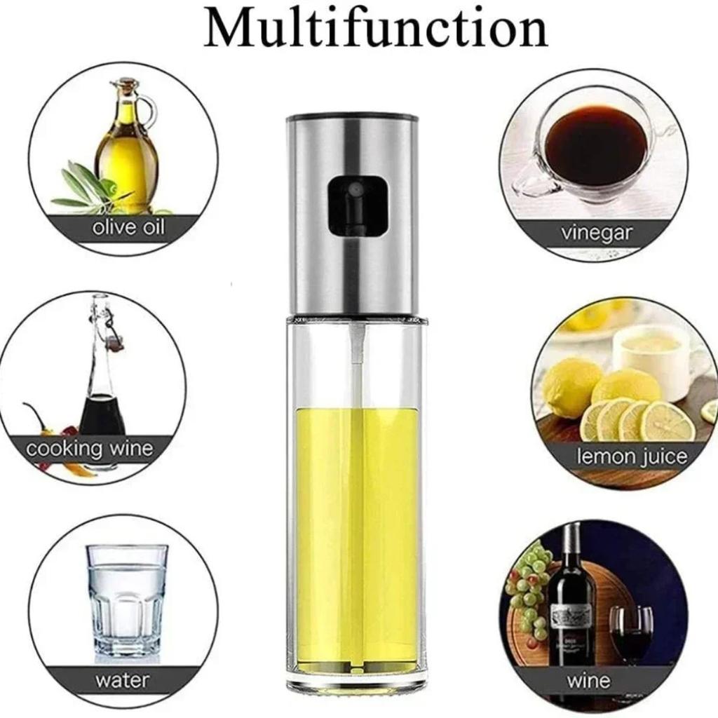 BBQ Cooking Oil Sprayer 100ml Olive Oil Sprayer Stainless Steel Portable Kitchen Gadget for Air Fryer Salad BBQ Oil Dispenser