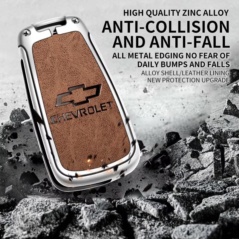 AABHI1 Zinc Alloy Car Flip Key Case Cover Shell Bag For Chevrolet Cruze Aveo Trax Sail Malibu Captiva Prism Spark Protector Accessories