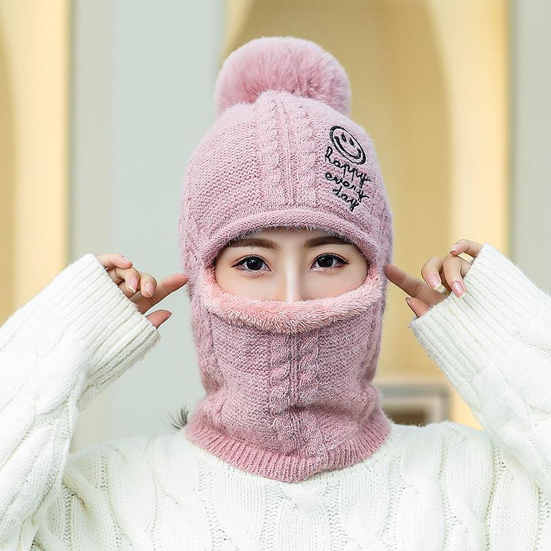 Флисовая утолщенная цельная шерстяная шапка женская зимняя холодная шарф цельная шапка для улицы для велоспорта шапка из шерстяной смеси