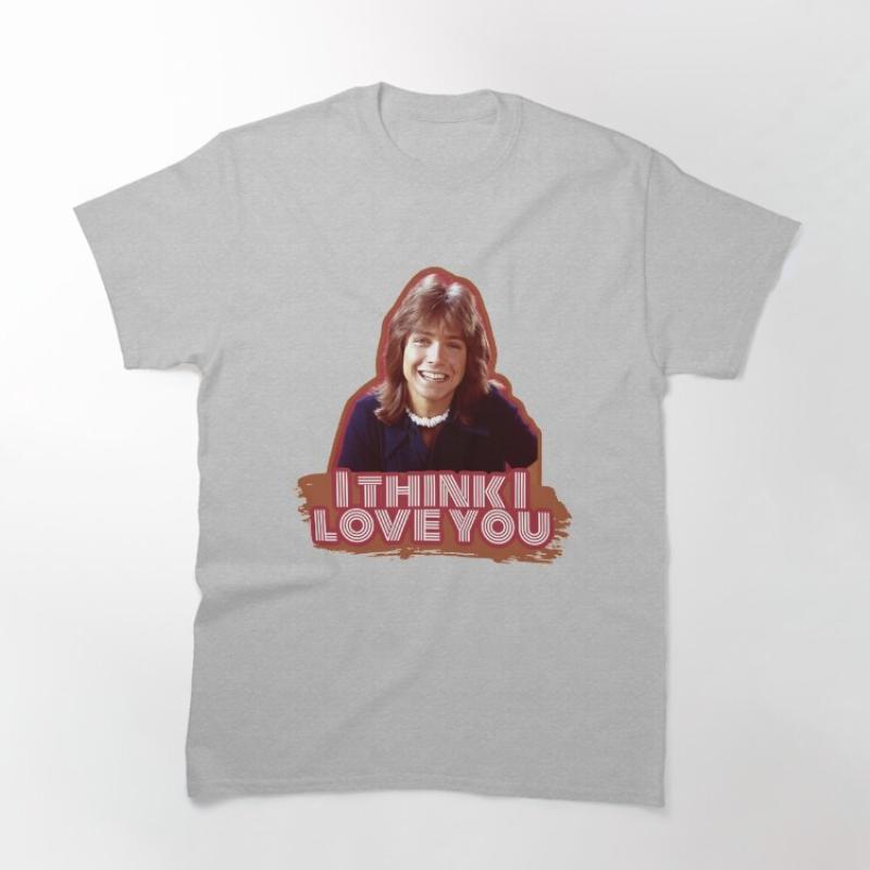 David Cassidy I THINK I LOVE YOU 100cotton Unisex Oneck shirt 2026 summer New Unisex fashion Y2k Short Sleeve Tshirt fan gift