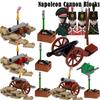 Medieval Military Napoleonic Cannon Building Blocks WW2 French Dragoon Figures British Navy Soldier Knights Weapons Bricks Toys