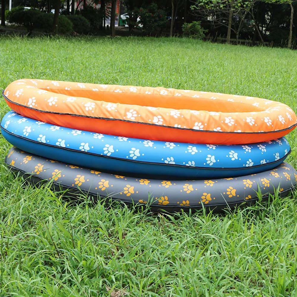 Footprint Pool Raft Bed Play Pet Inflatable Dogs Cushion Water