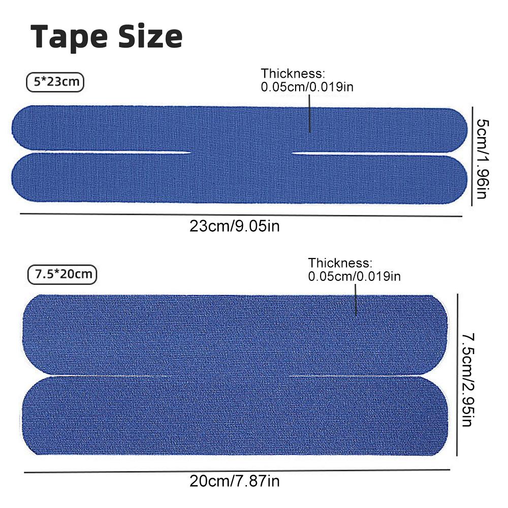 10 шт./набор Предварительно нарезанная кинезиологическая лента для лодыжки, колена, плеча, локтя, коленей для бега - Водостойкая и эластичная, дышащая, гипоаллергенная