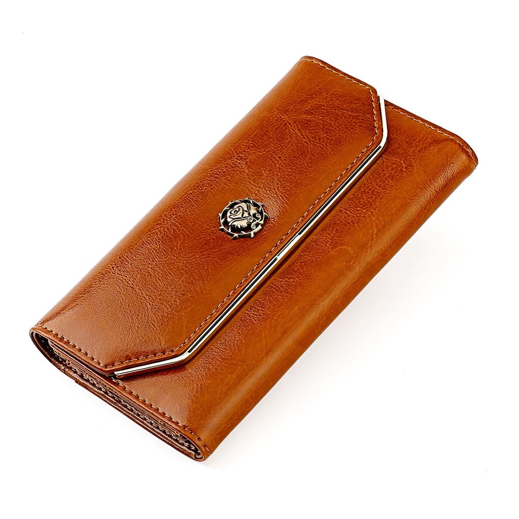 Новый женский RFID-кошелек-клатч-клатч для телефона, сумка из натуральной кожи, защитный кошелек для монет