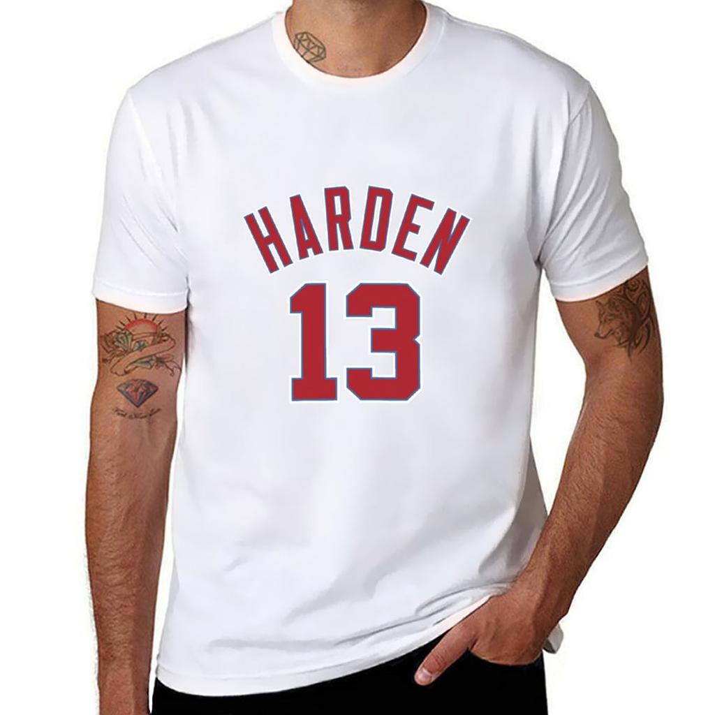 James Harden Nets Jersey - Blue T-shirt T Shirt Personalised T Shirt Man Plain T Shirts Cotton 100% T-shirt