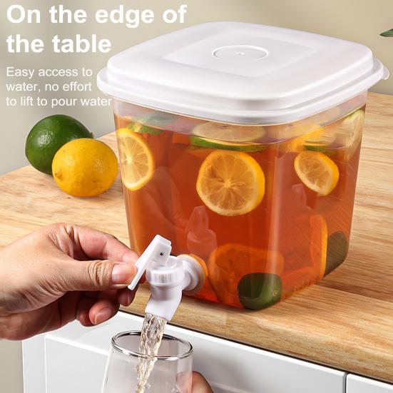 3.5L Drink Dispenser Fridge Beverage Liquid Container with Spigot Cold Water Pitcher for Home Party Outdoor